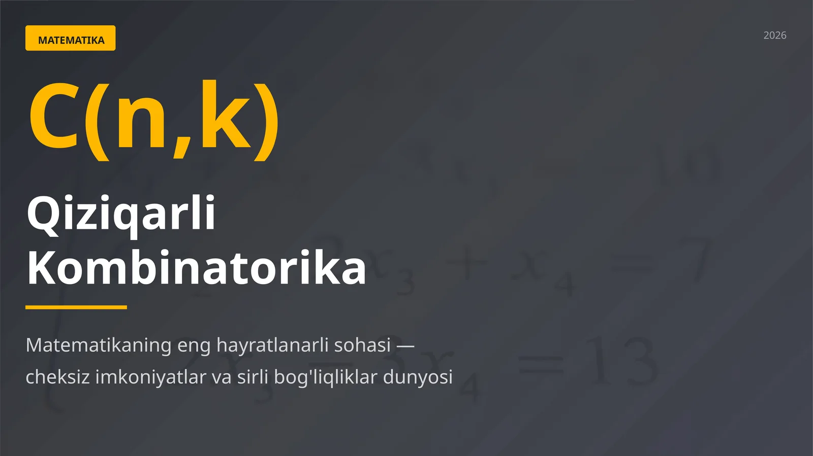 Qiziqarli kombinatorika