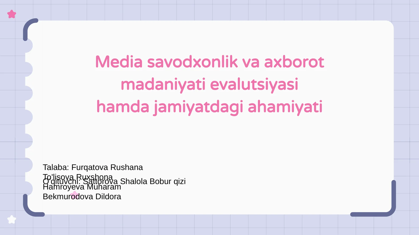 Media savodxonlik va axborot madaniyati evalutsiyasi hamda jamiyatdagi ahamiyati