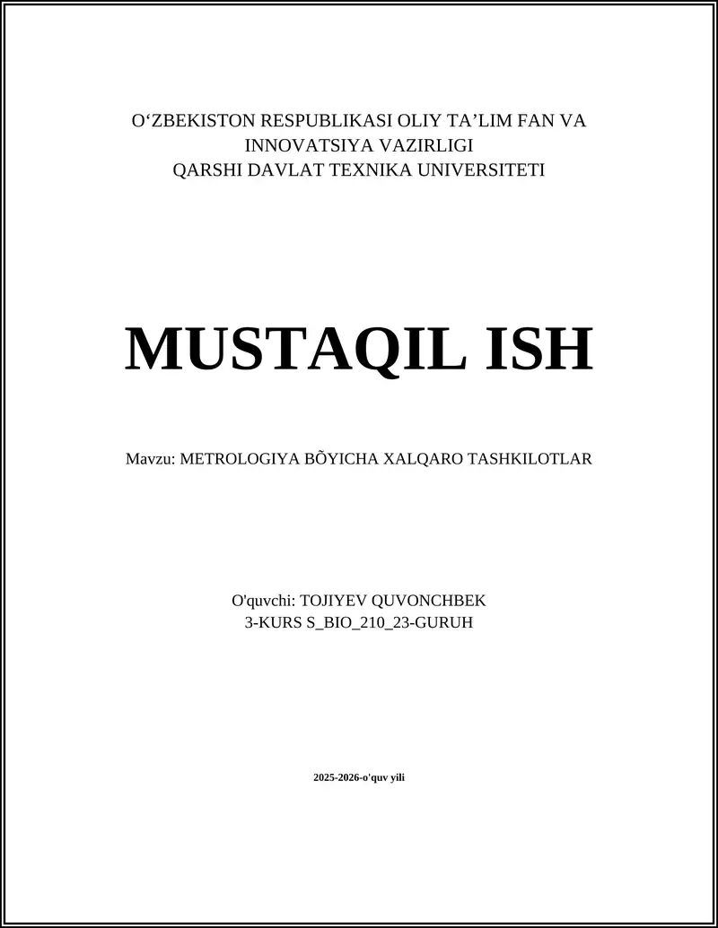 Xalqaro Ogʻirlik va Oʻlchovlar Boshqarmasi