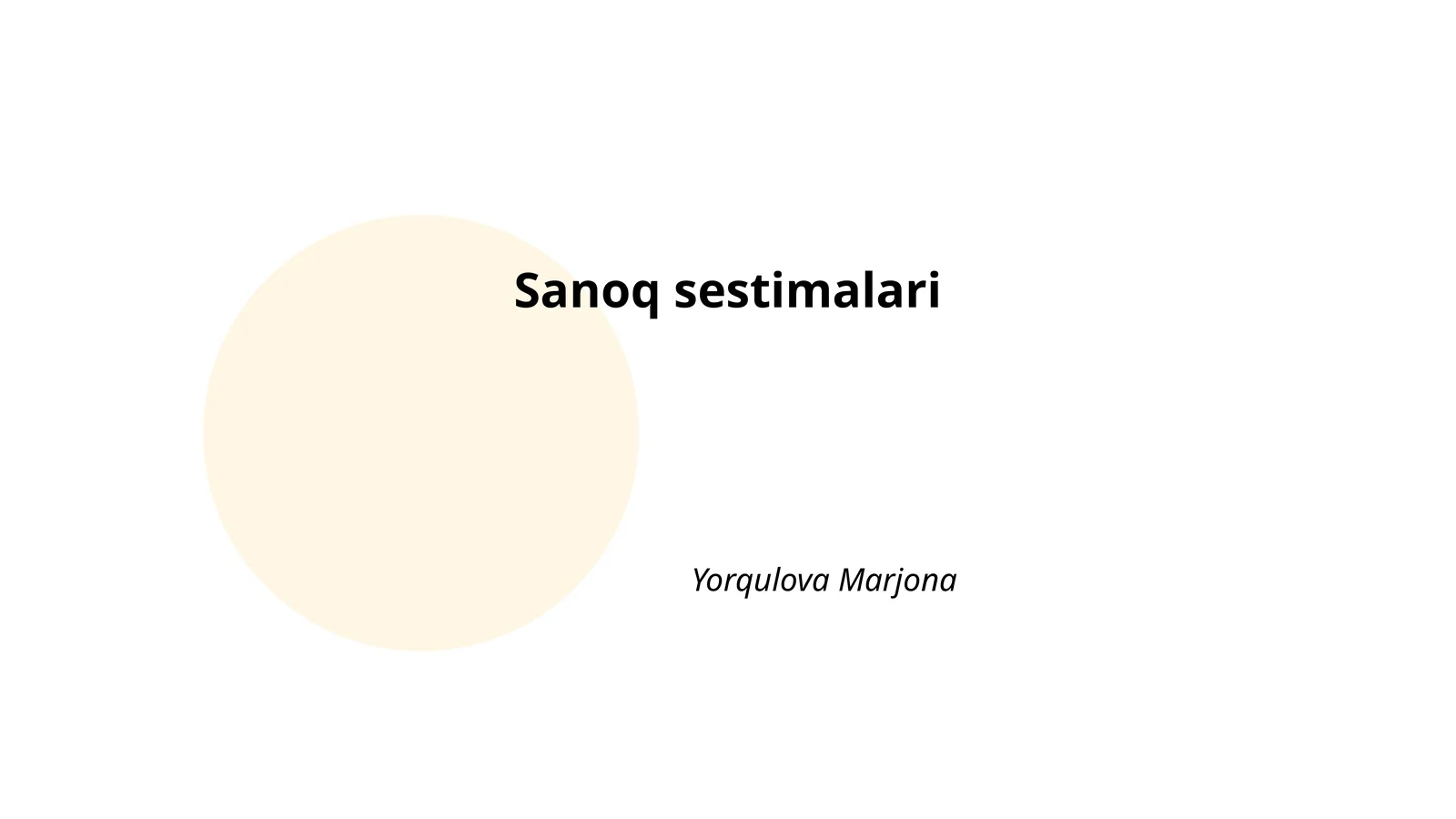 Sanoq sestimalari