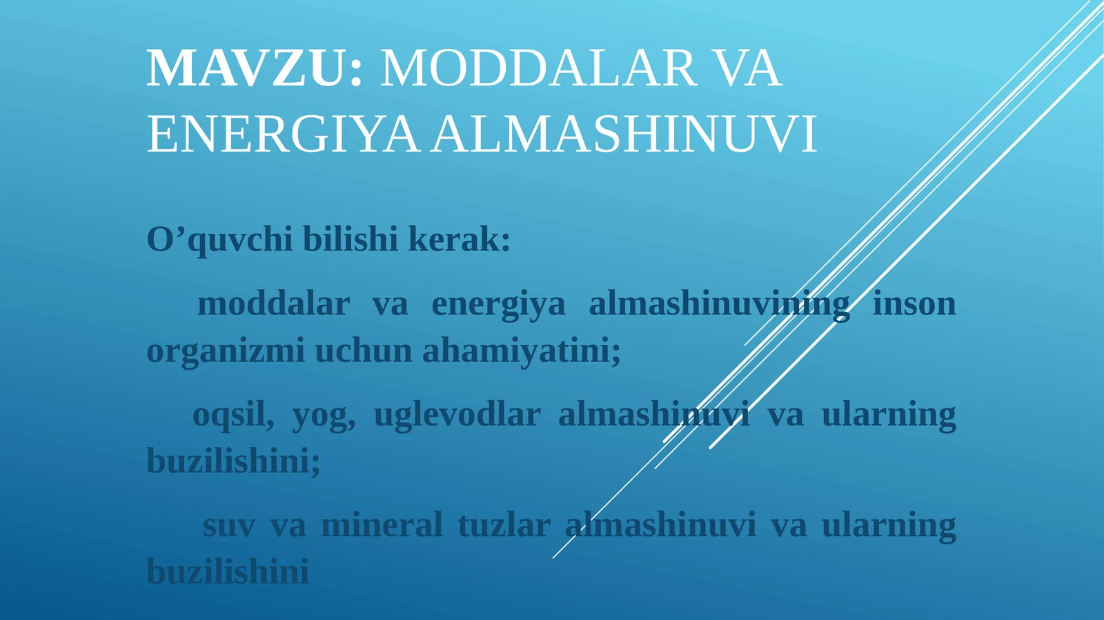 Moddalar va energiya almashtirish