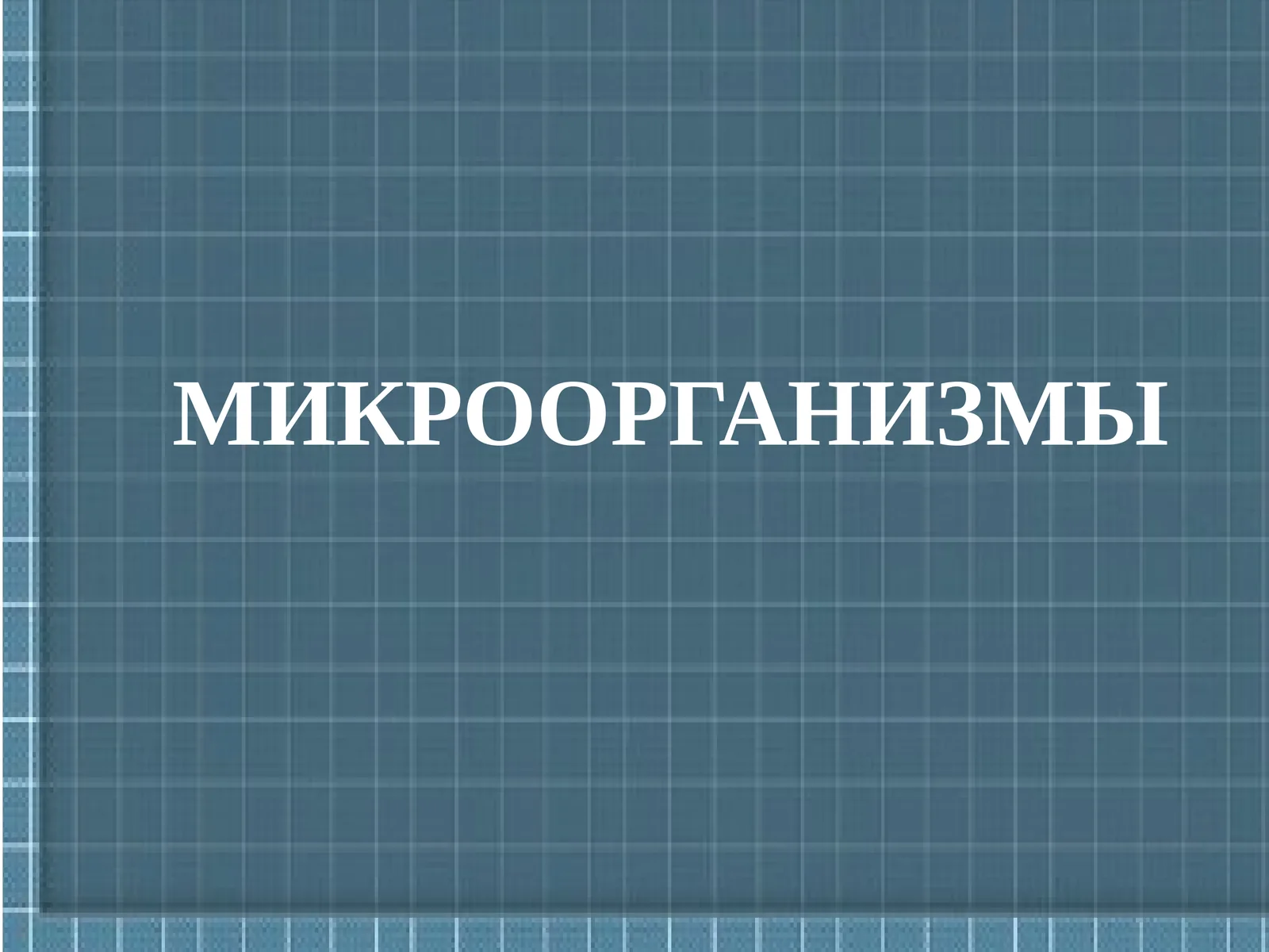 МИКРООРГАНИЗМЫ