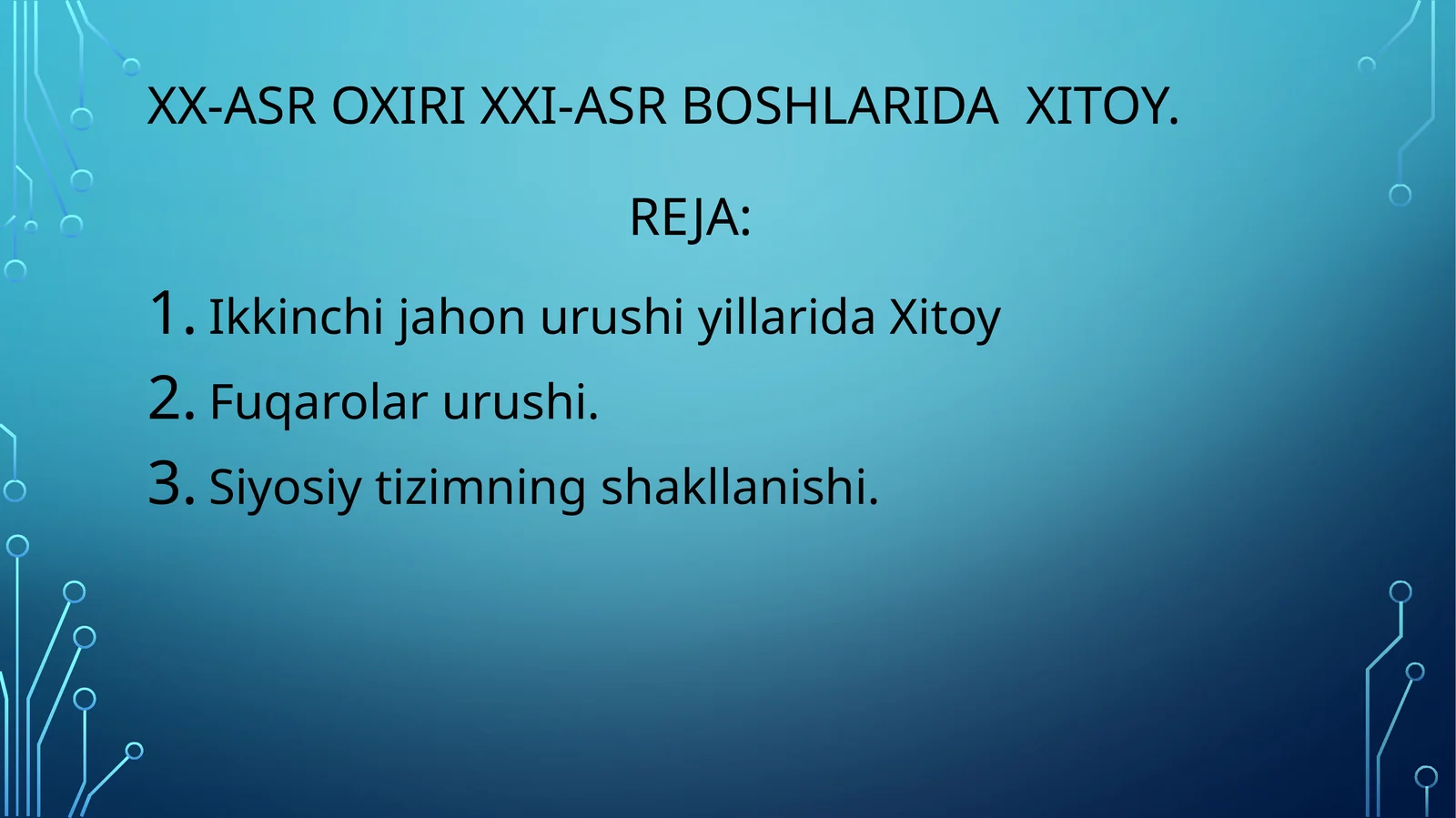 XX-asr oxiri XXI-asr boshlarida Xitoy