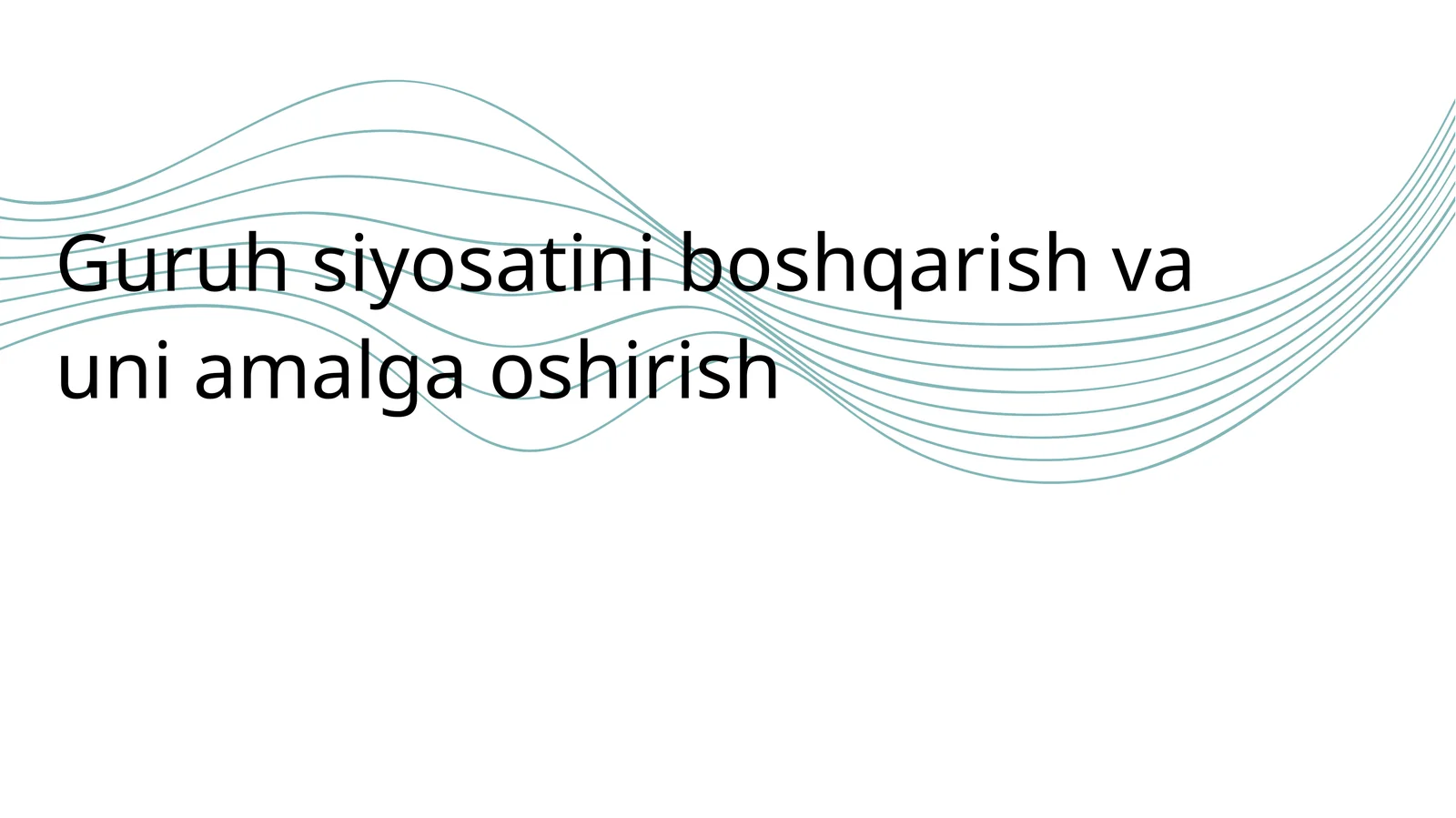 Guruh siyosati(Group policy)