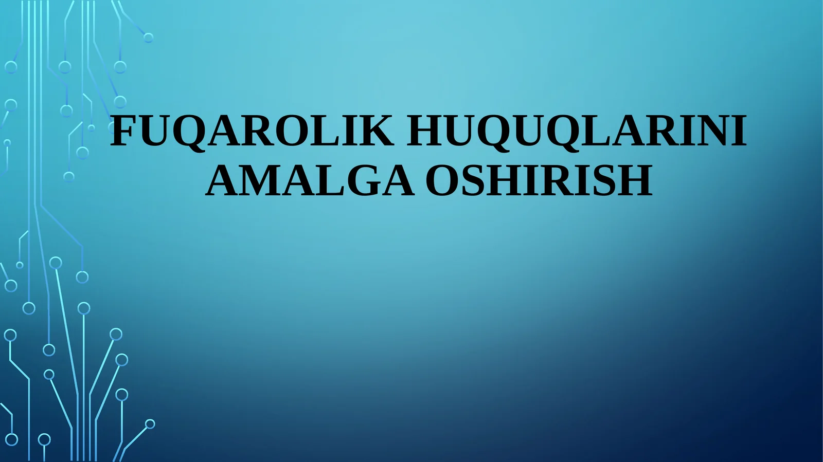 Fuqarolik huquqlarining amalga oshirilishi
