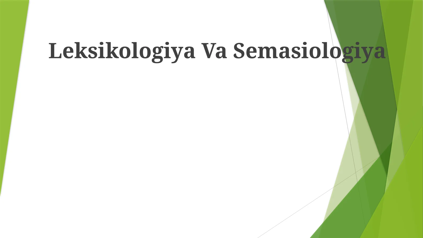 Leksikologiya Va Semasiologiya