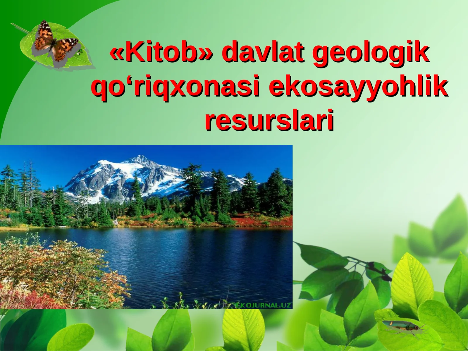 «Kitob» davlat geologik qo‘riqxonasi eko sayyohlik resurslari