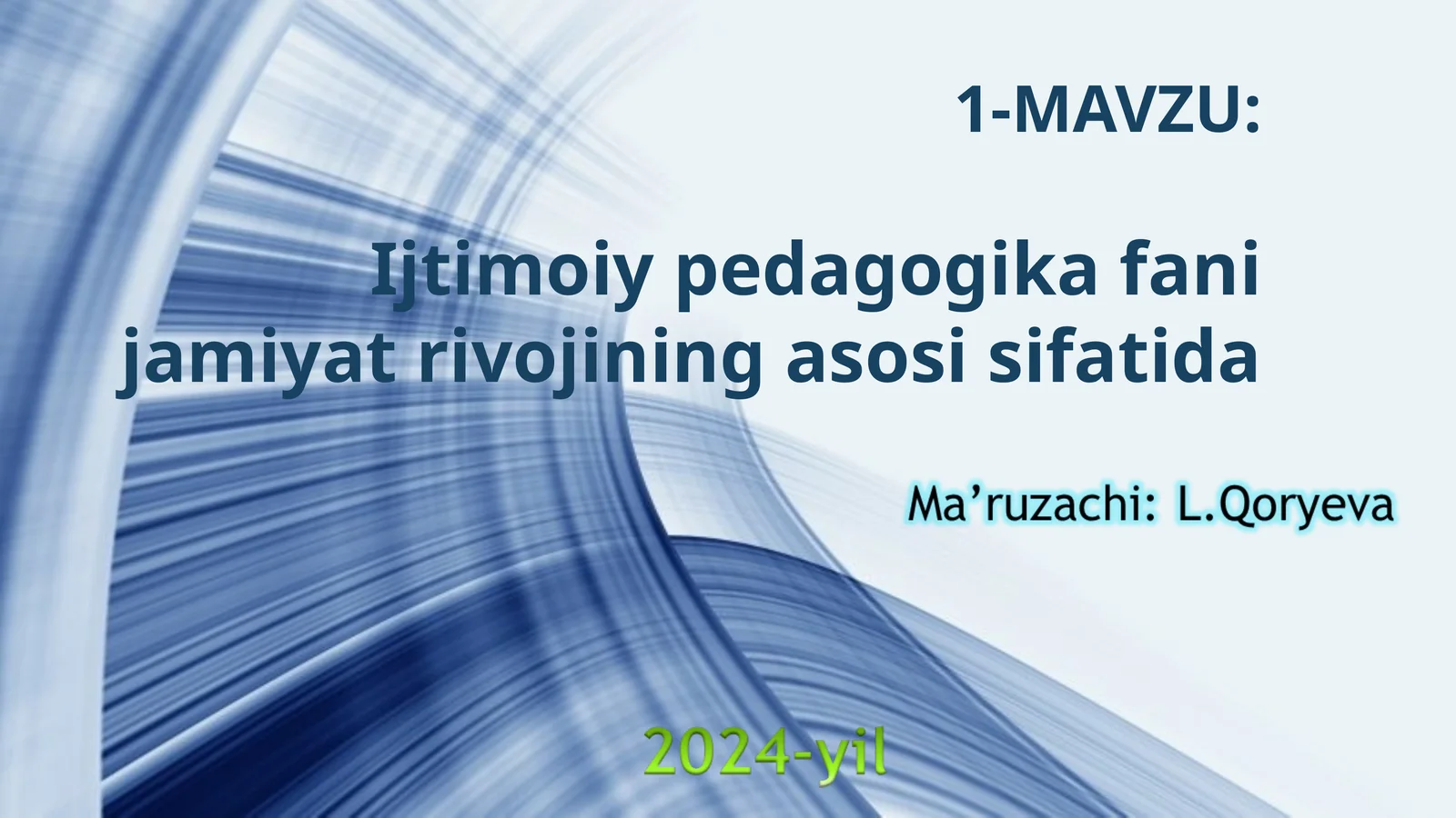 Ijtimoiy pedagogika fani jamiyat rivojining asosi sifatida