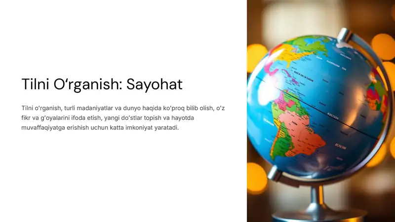 Tilni Oʻrganish: Sayohat