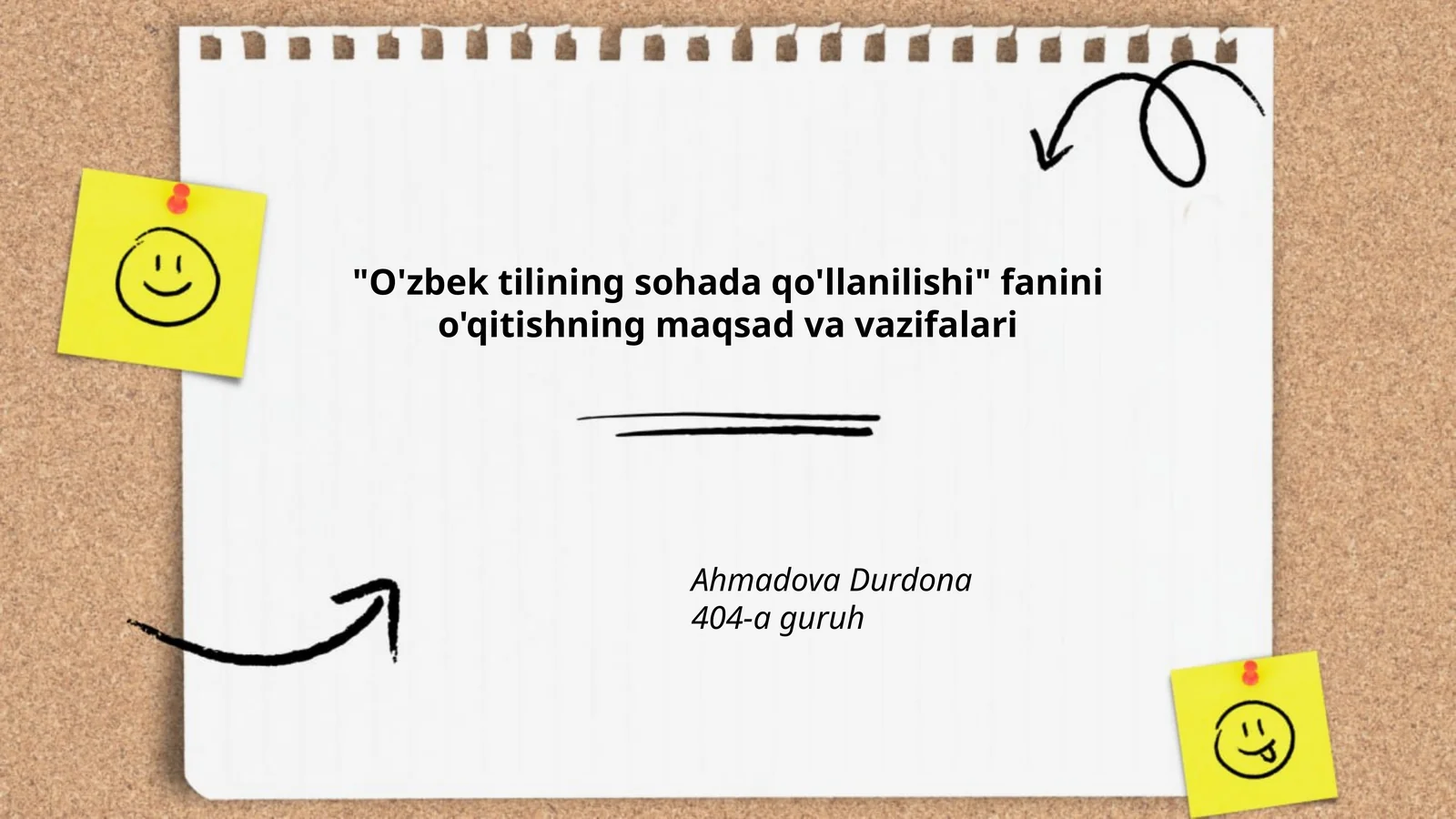 O'zbek tilining sohada qo'llanilishi