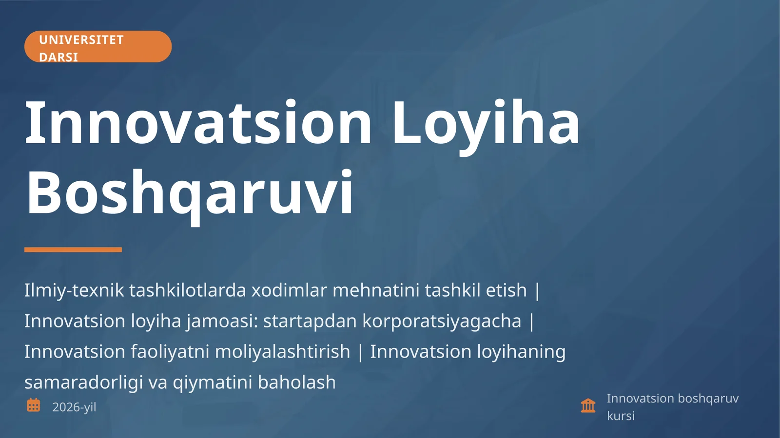 Innovatsion Loyiha Boshqaruvi