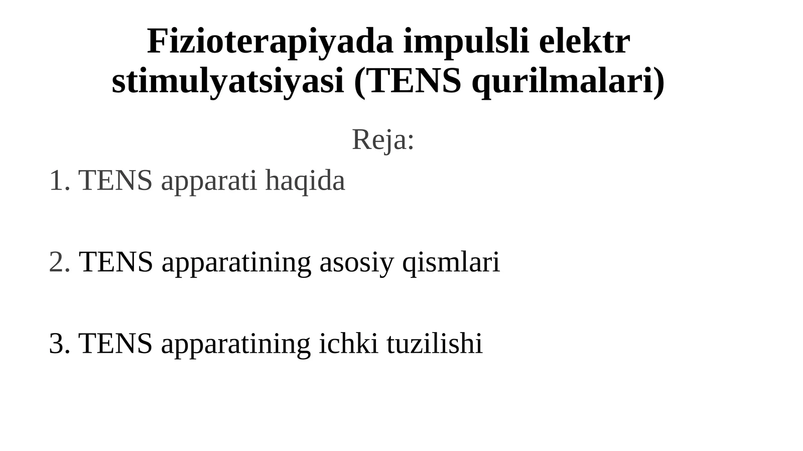TENS apparati
