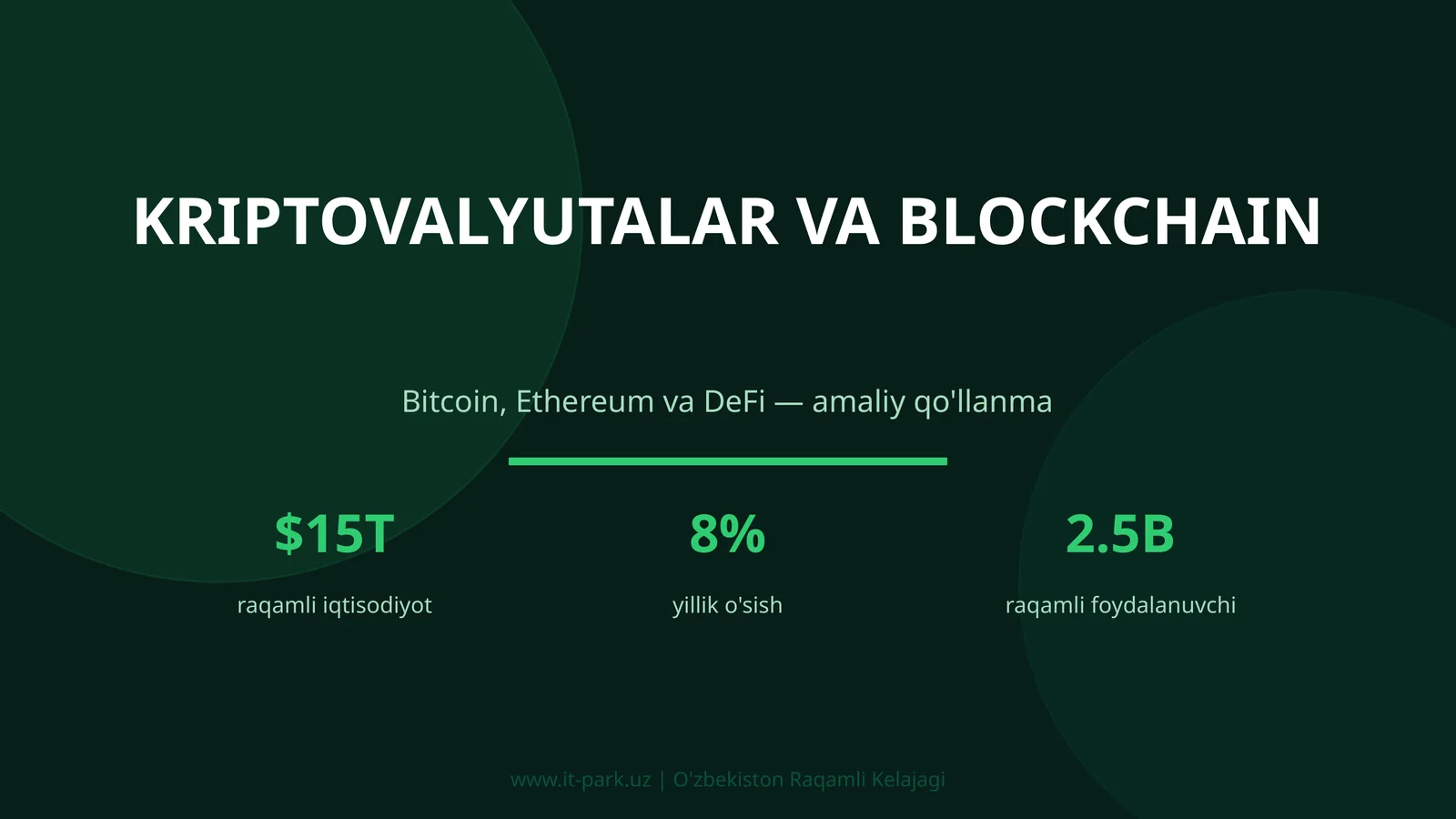 Bitcoin, Ethereum va DeFi