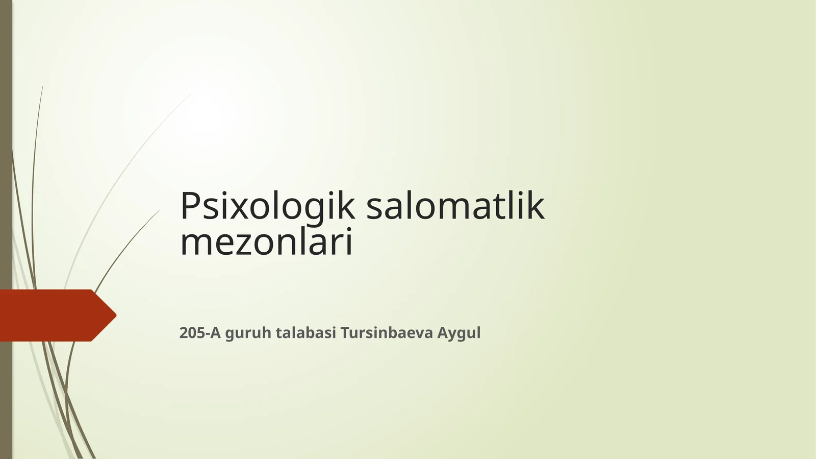 Psixologik salomatlik mezonlari