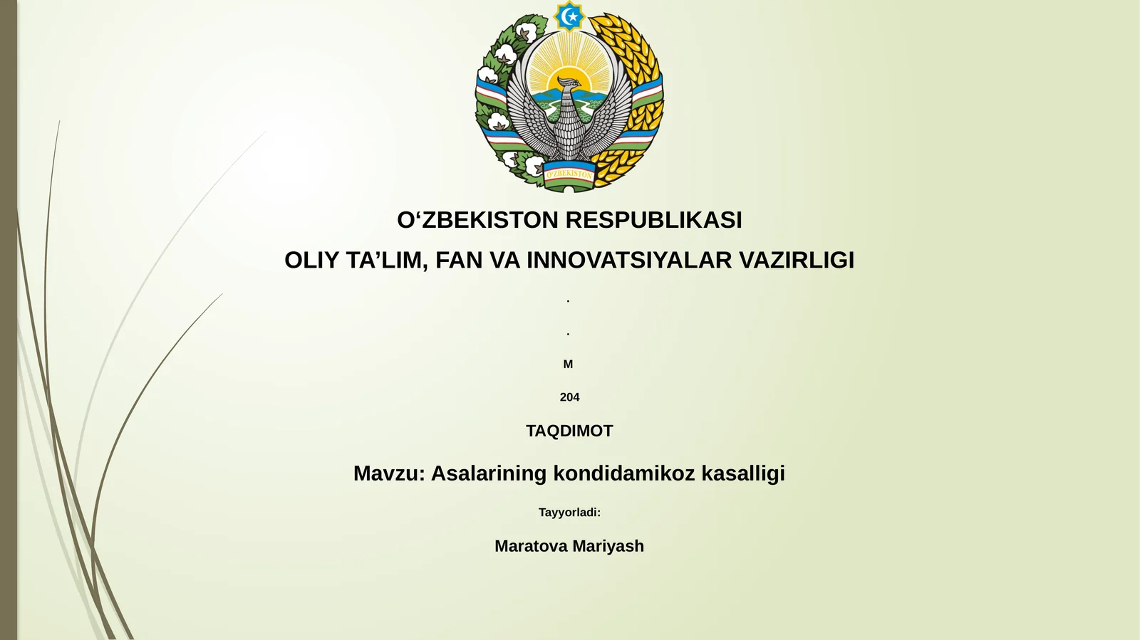 Asalarining kondidamikoz kasalligi