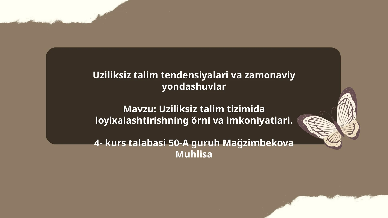 Uziliksiz talim tendensiyalari va zamonaviy yondashuvlar