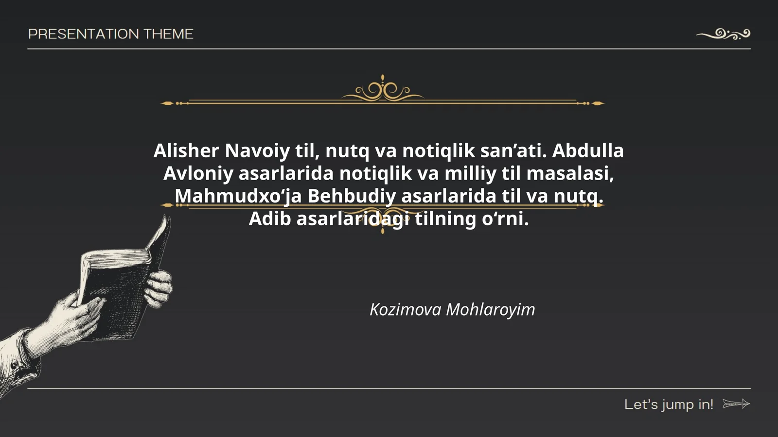 Mahmudxo‘ja Behbudiy asarlarida til va nutq