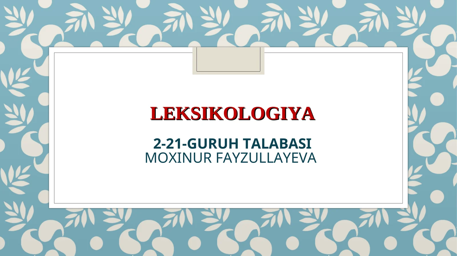 leksikologiya
