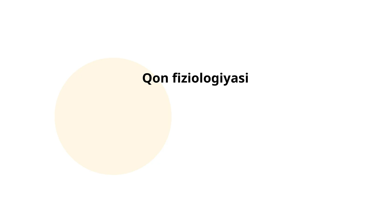 Qon fiziologiyasi