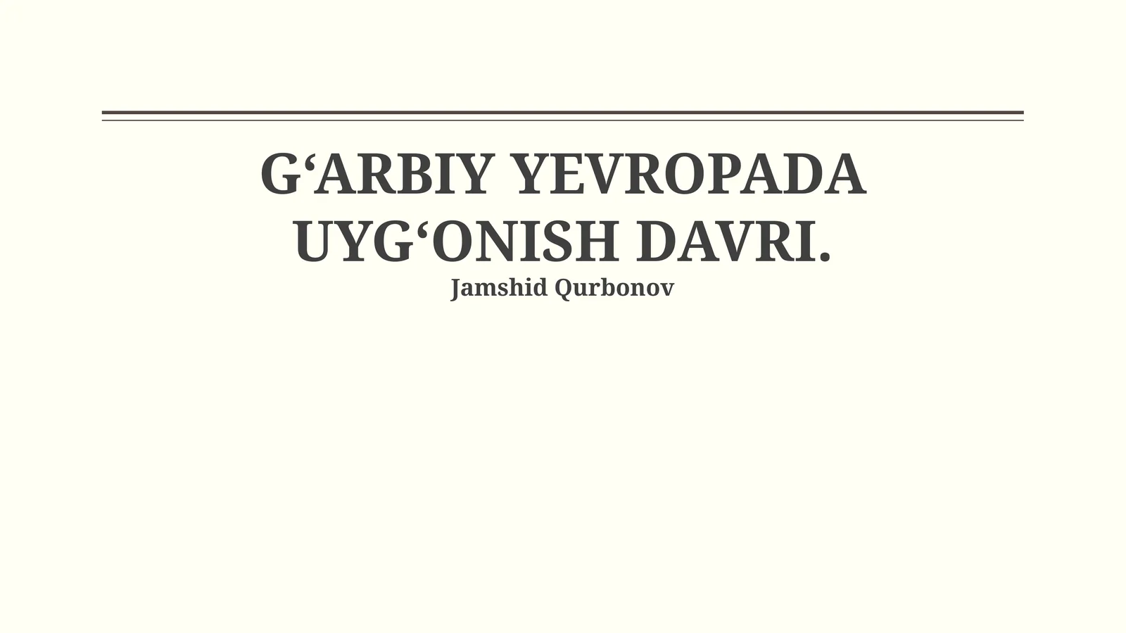 Uyg‘onish davri