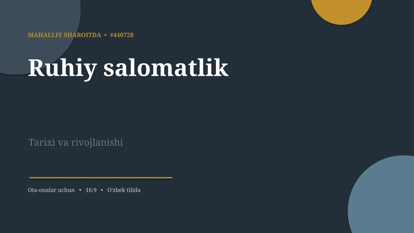 MAHALLIY SHAROITDA #440728
