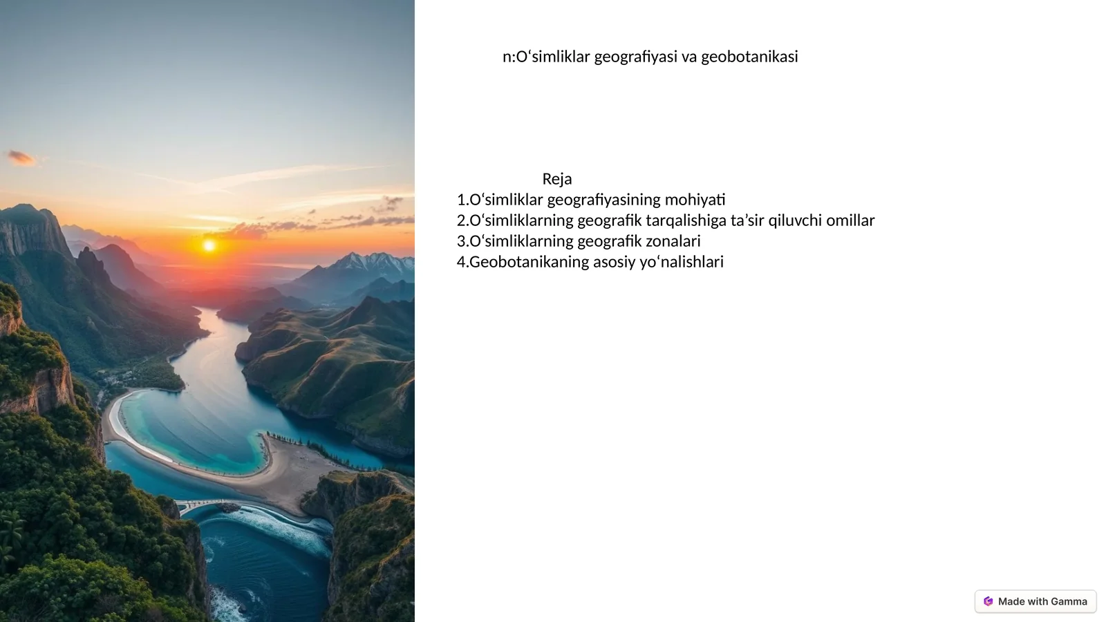 Oʻsimliklar geografiyasi va geobotanikasi