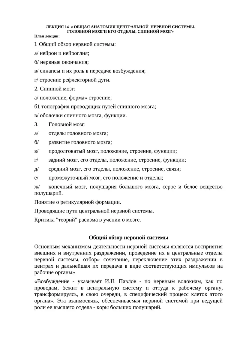 Центральнaя нервная система