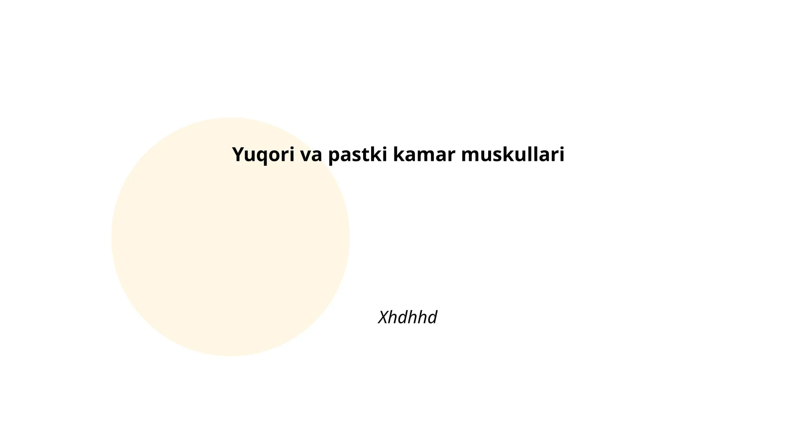 Yuqori va pastki kamar muskullari