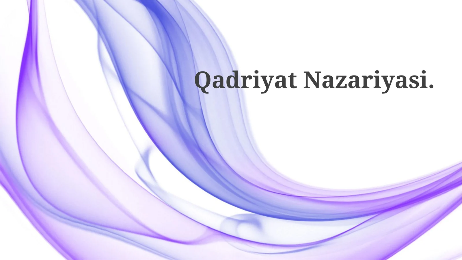 Qadriyat Nazariyasi