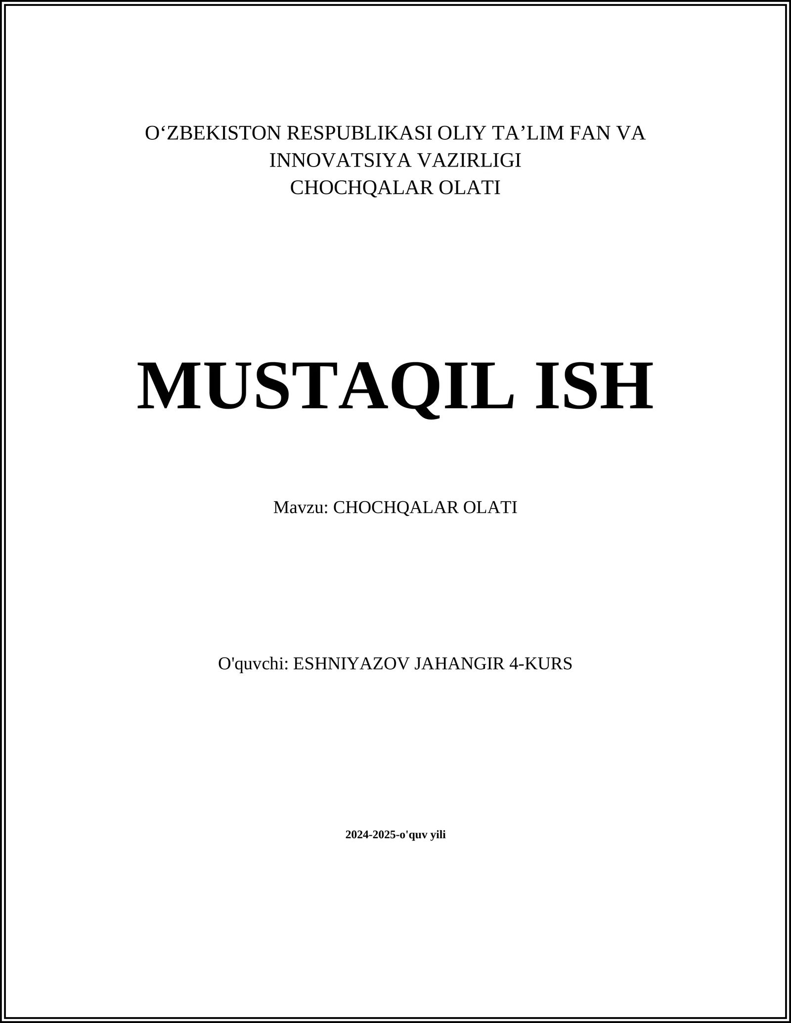 CHOCHQALAR OLATI