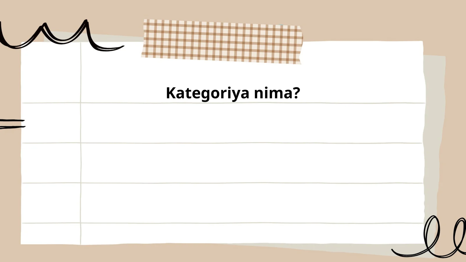 Kategoriya nima?