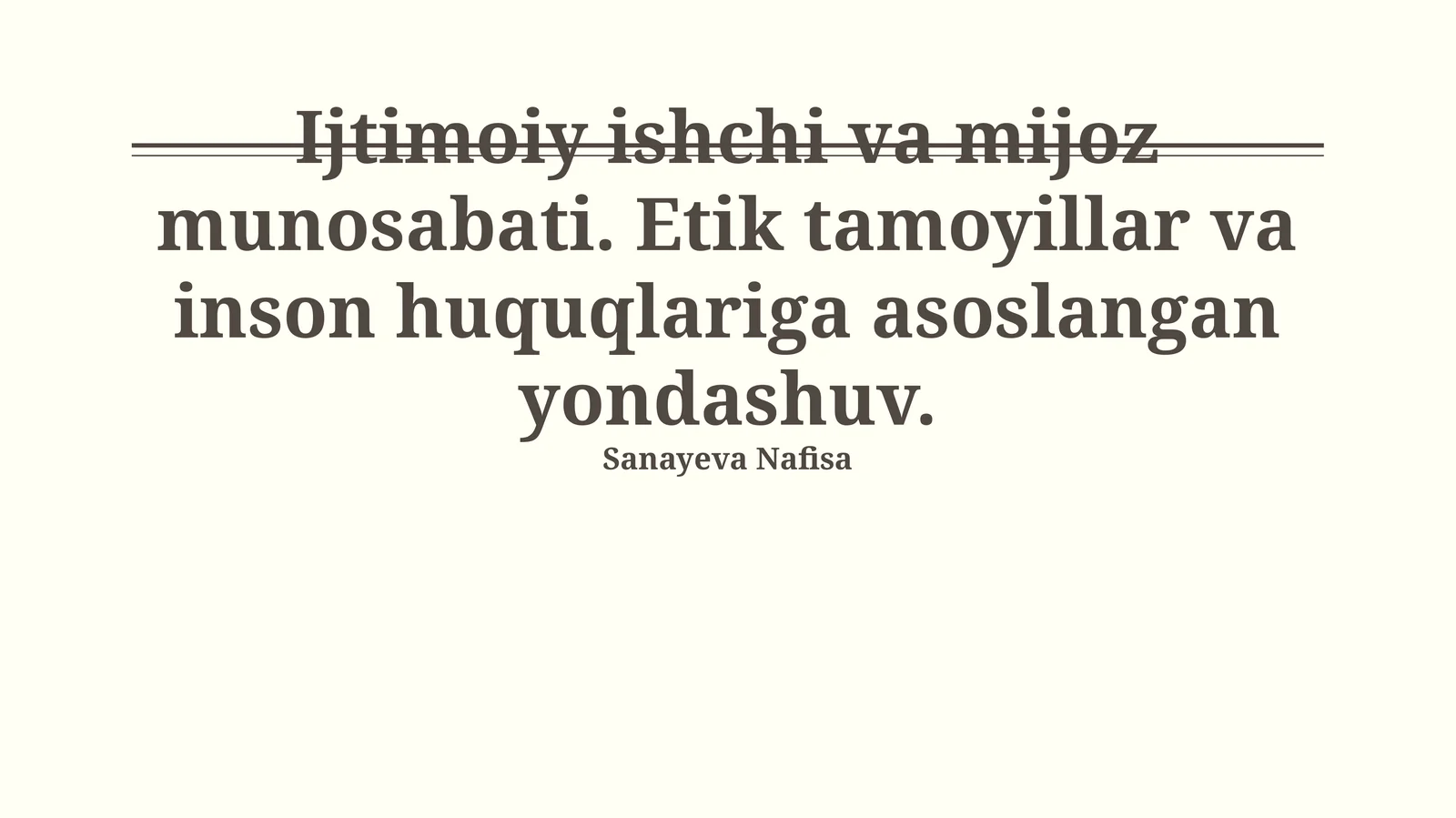 Ijtimoiy ishchi va mijoz munosabati