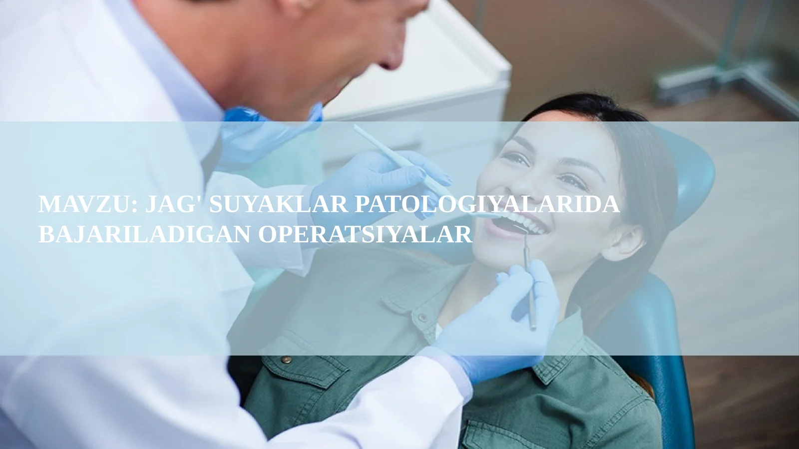JAG' SUYAKLAR PATOLOGIYALARIDA BAJARILADIGAN OPERATSIYALAR
