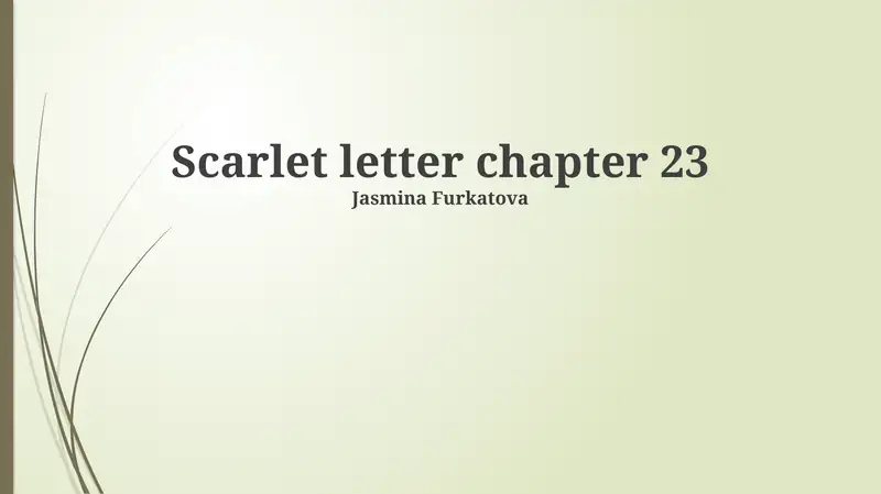 Scarlet letter chapter 23
