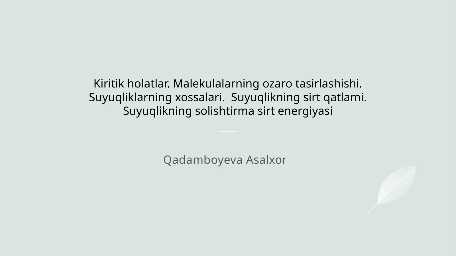 Kritikal holatlar