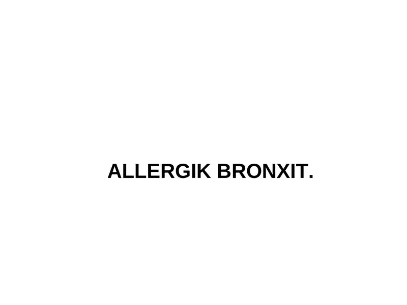 ALLERGIK BRONXIT