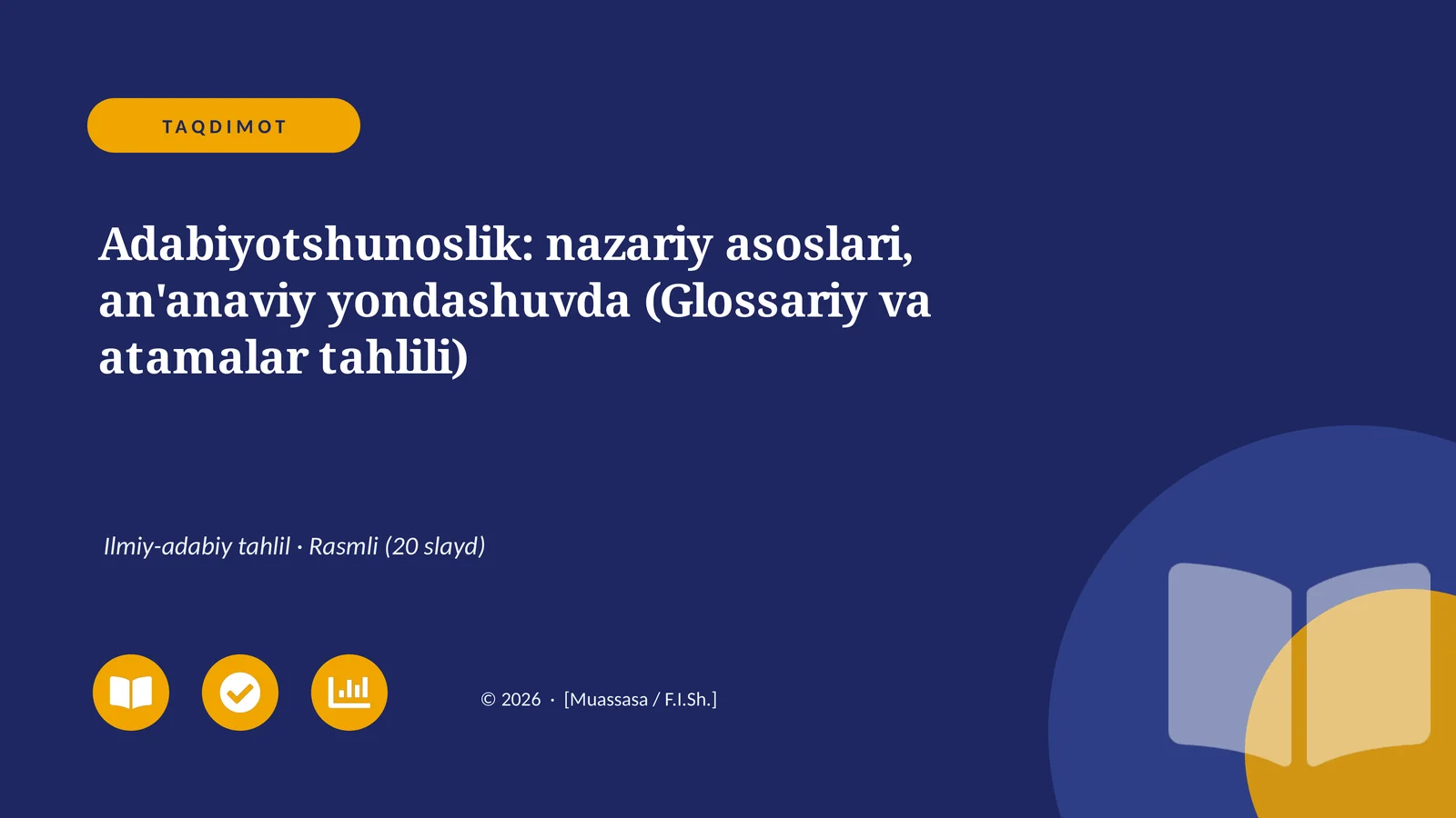 Adabiyotshunoslik: nazariy asoslari, an'anaviy yondashuvda (Glossariy va atamalar tahlili)