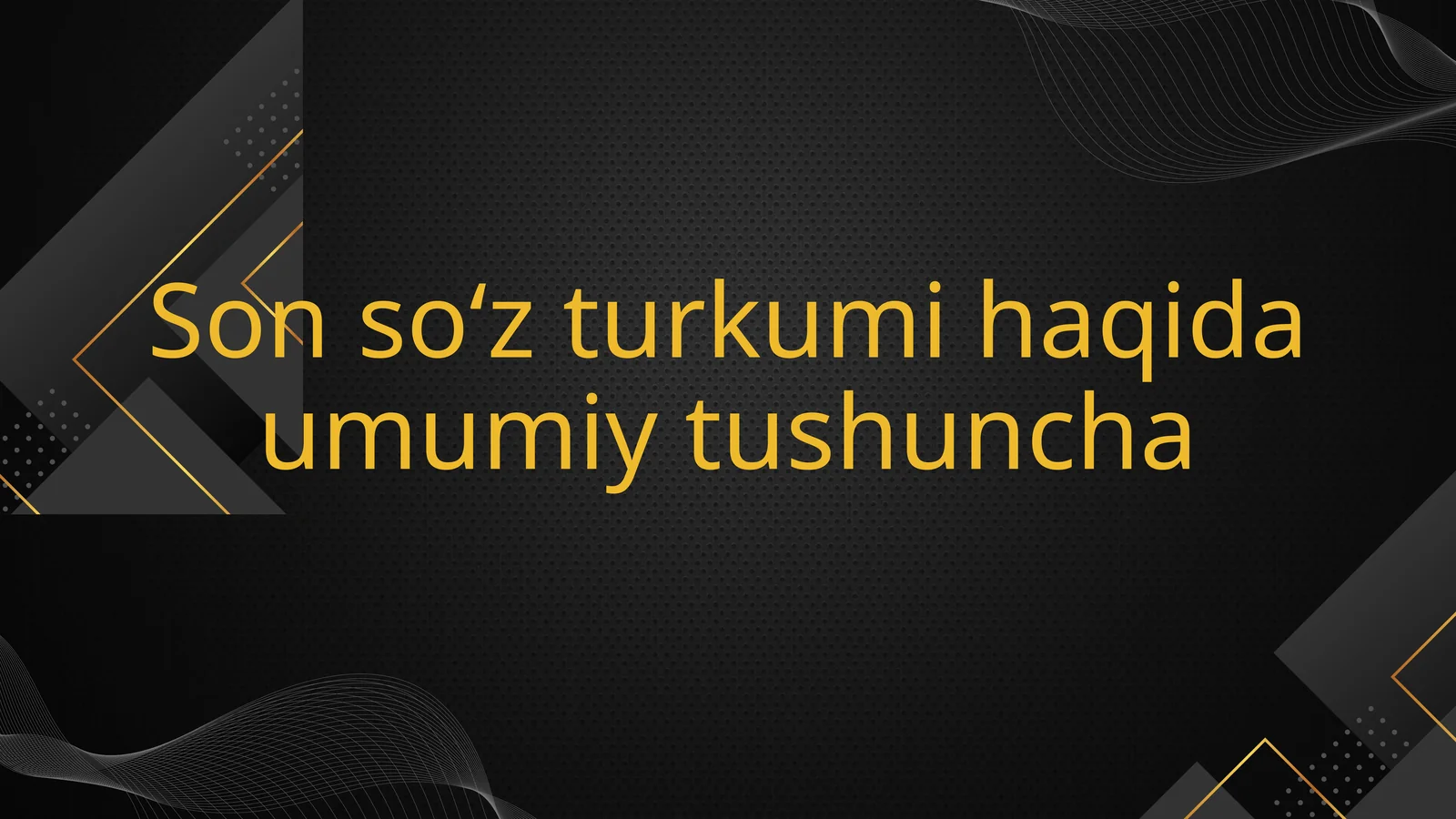 son so‘z turkumi