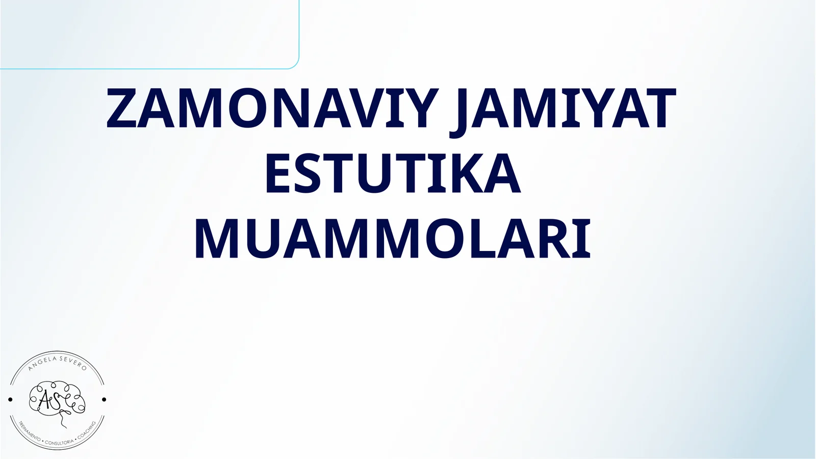 ZAMONAVIY JAMIYAT ESTUTIKA MUAMMOLARI