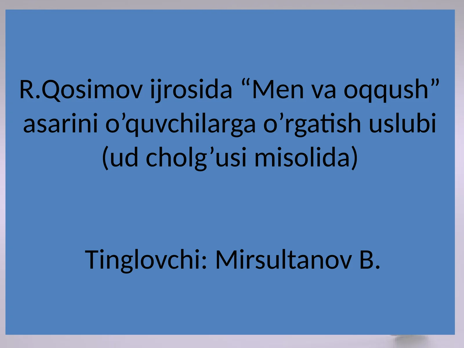 Men va oqqush
