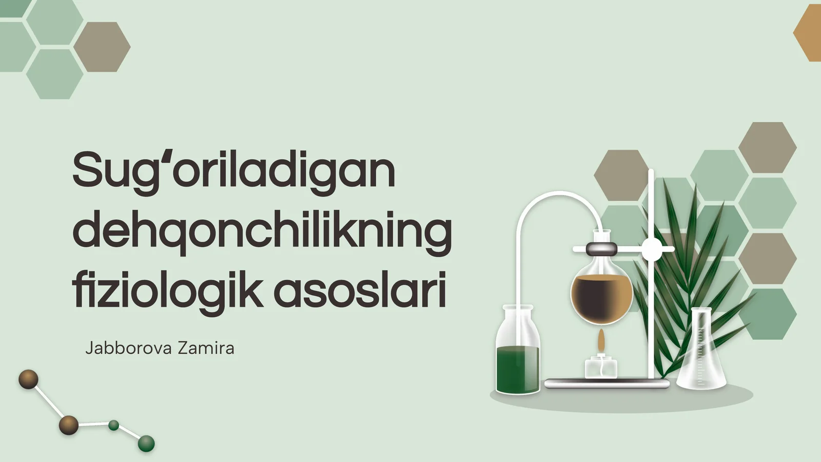 Sugʻoriladigan dehqonchilikning fiziologik asoslari