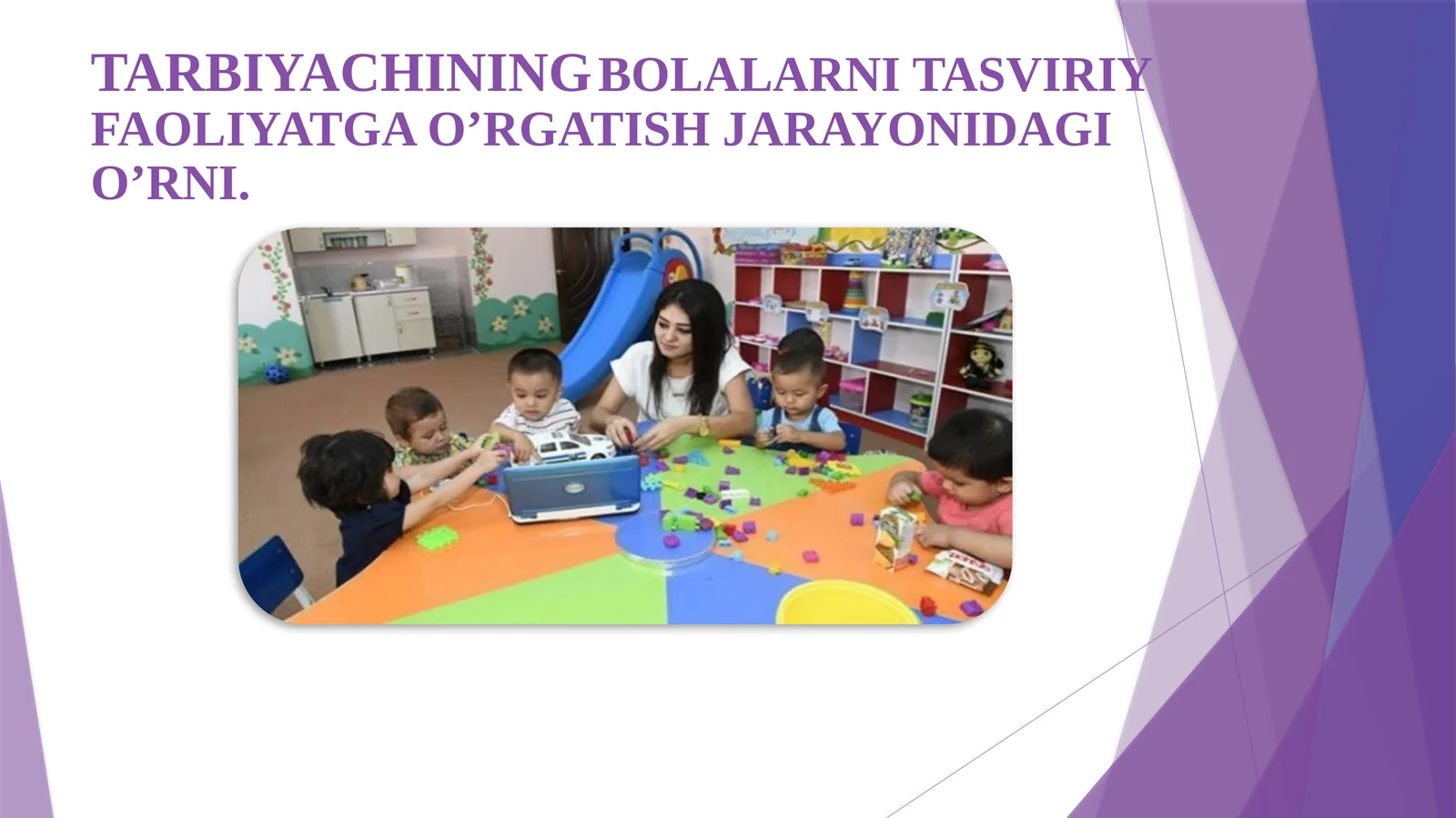 Bolalarni tasviriy faoliyatga o'rgatish