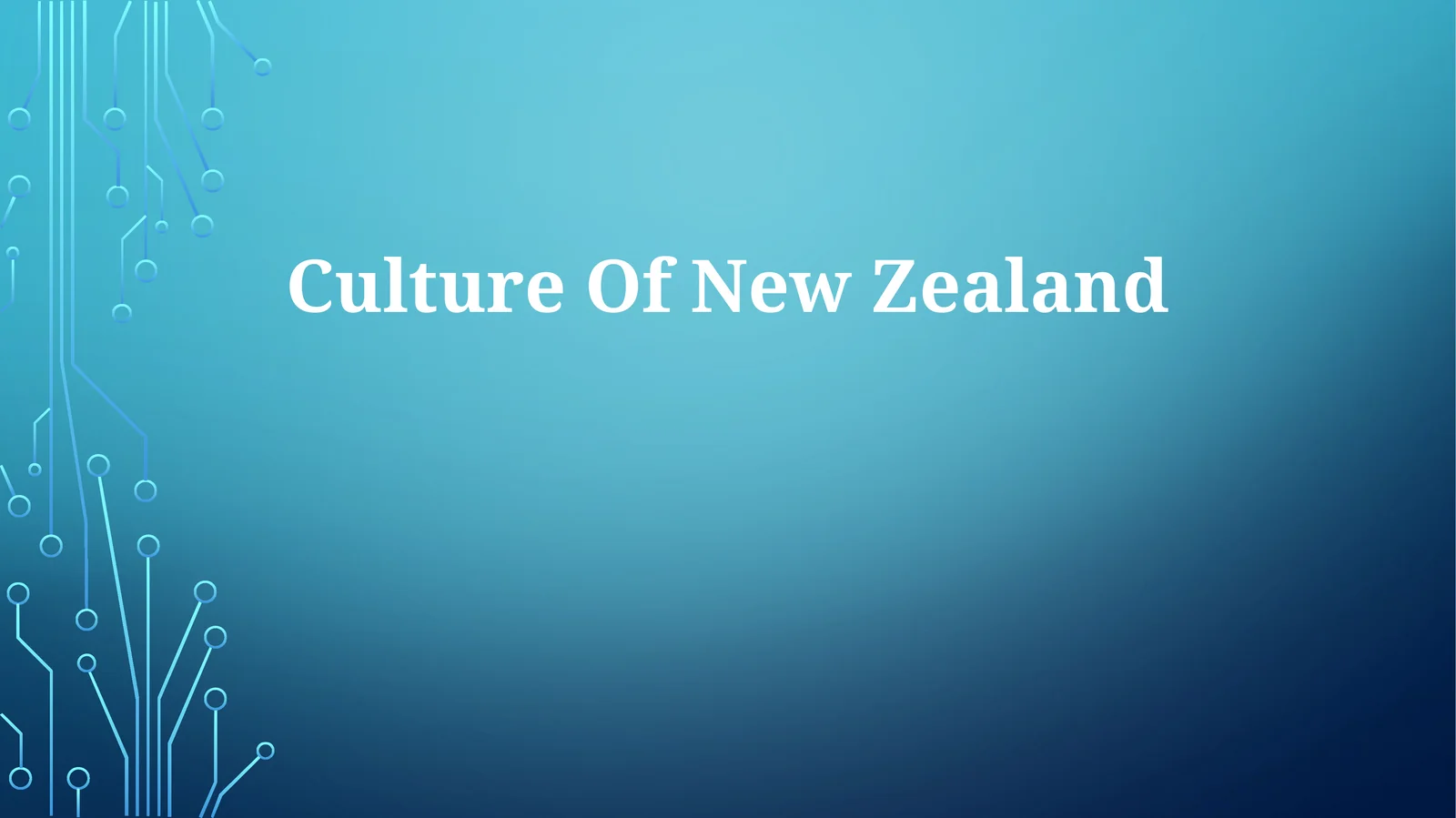 Culture Of New Zealand