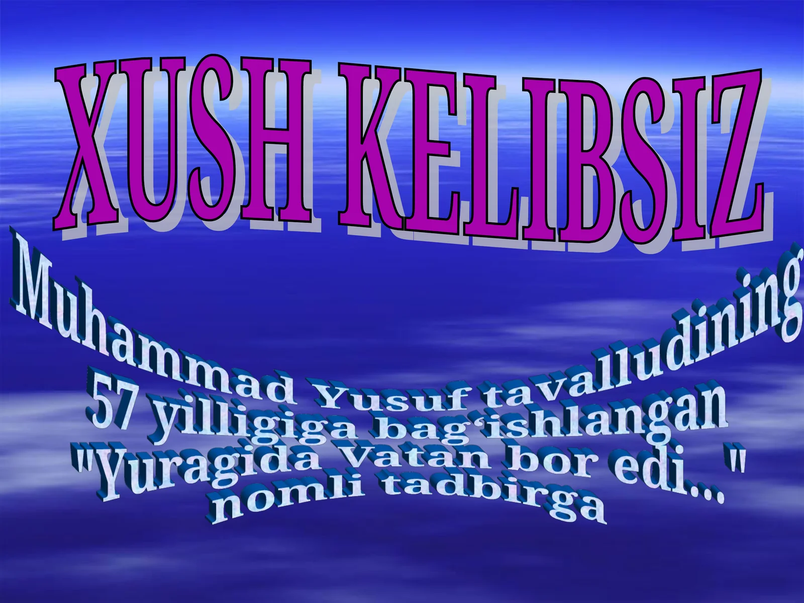 "Yuragida Vatan bor edi..." nomli tadbir