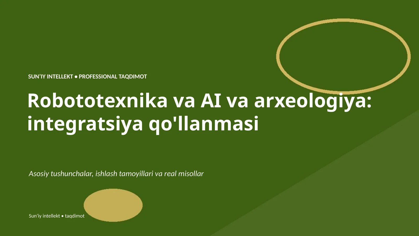 Robototexnika va AI va arxeologiya: integratsiya qo'llanmasi