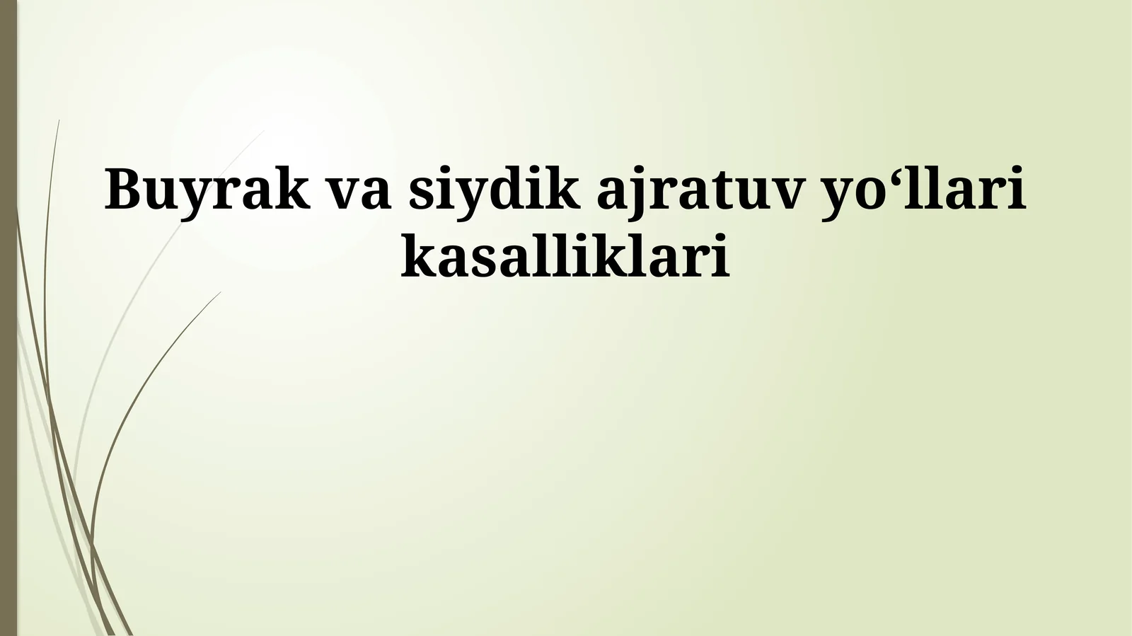 Buyrak va siydik ajratuv yoʻllari kasalliklari