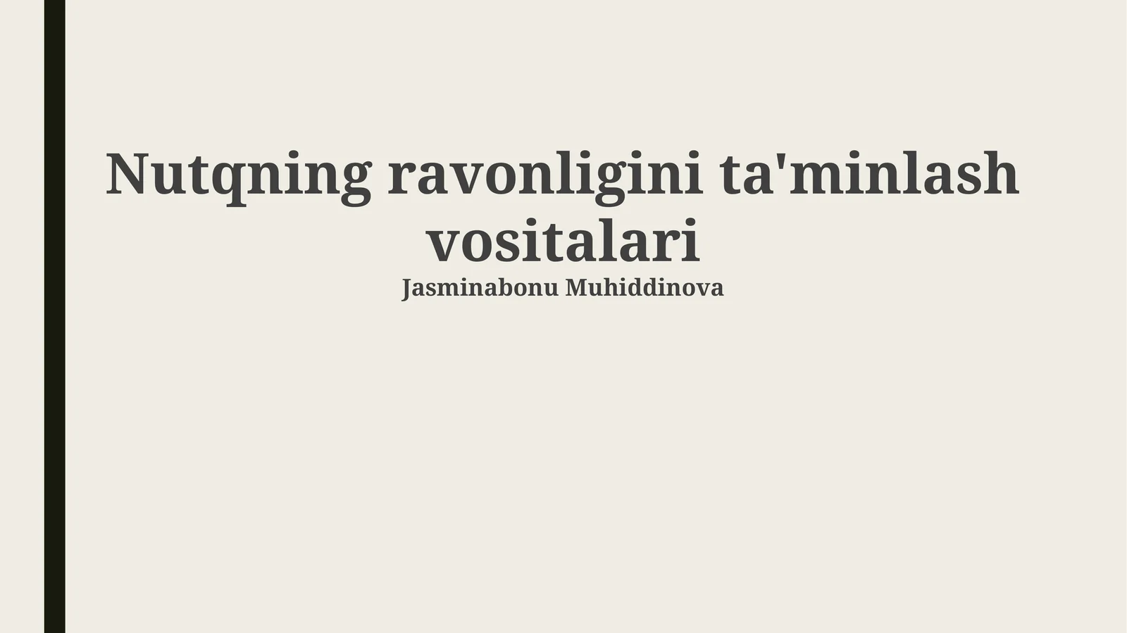Nutqning ravonligini ta'minlash vositalari