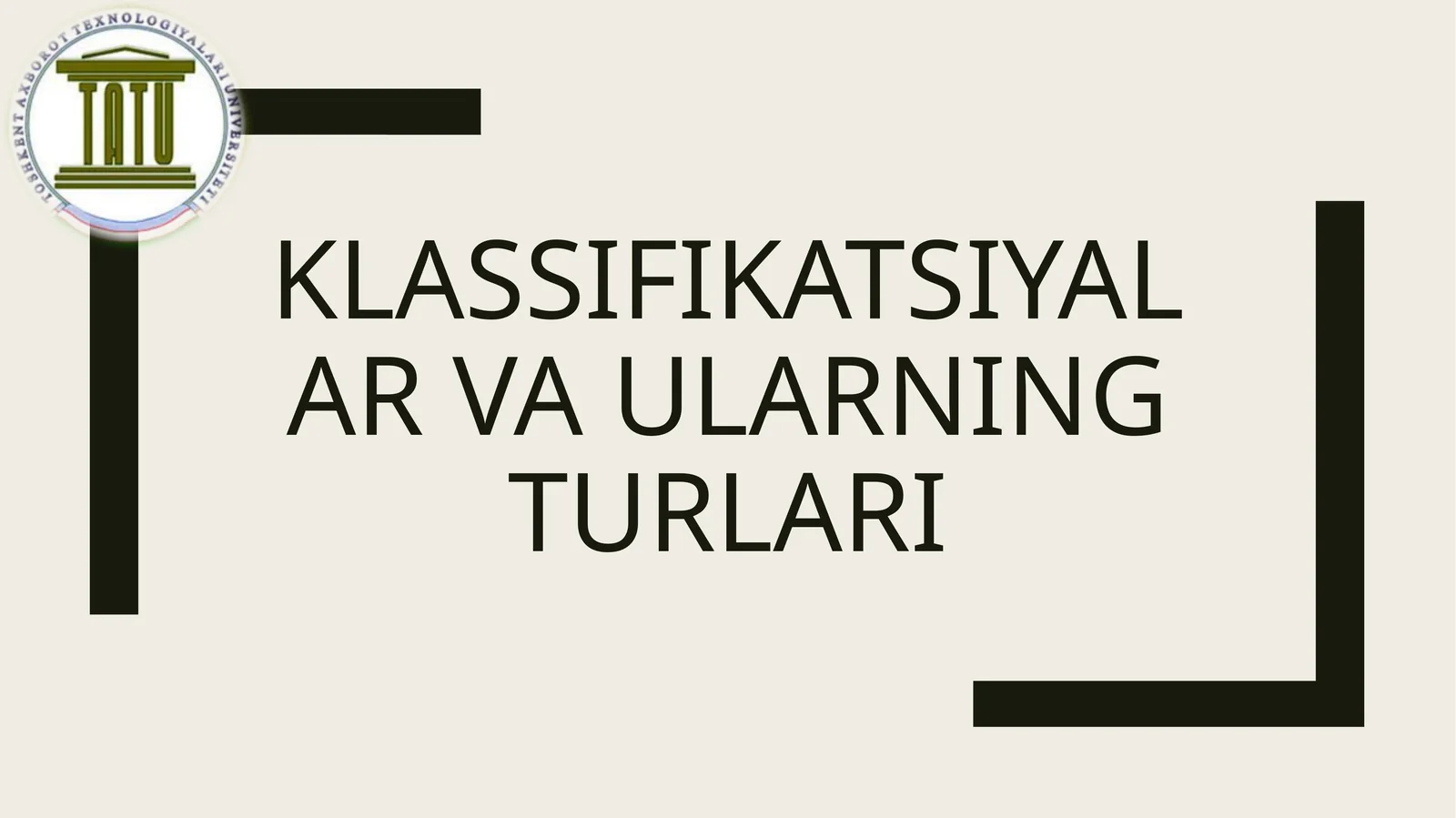 Ilmiy faoliyat klassifikatsiyalari