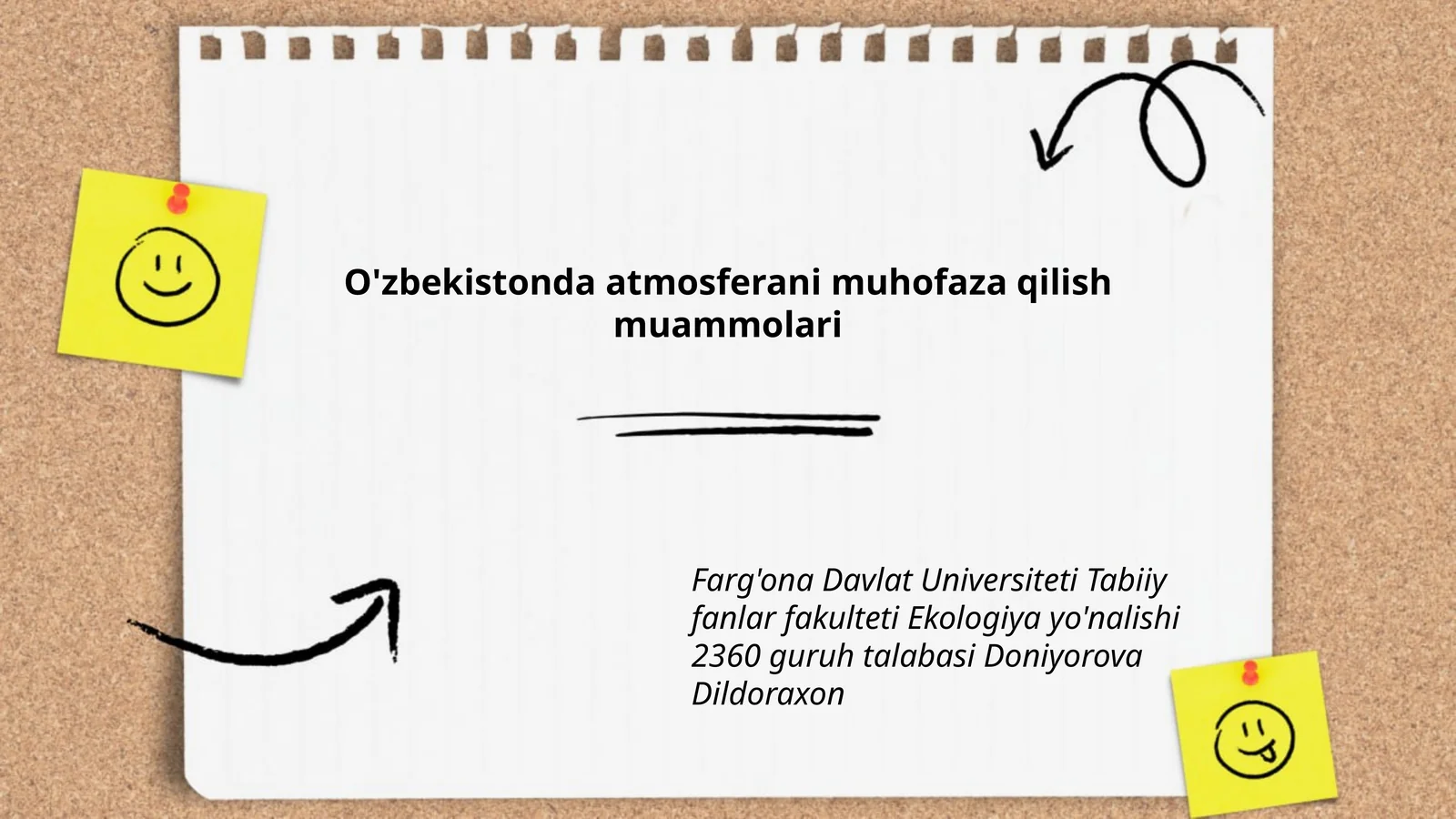 Atmosferani muhofaza qilish muammolari