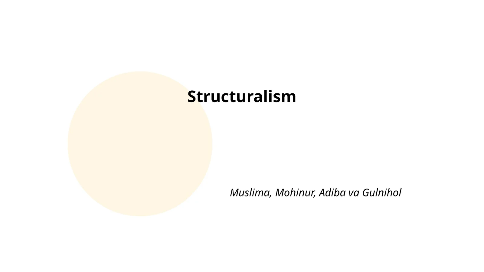 Structuralism